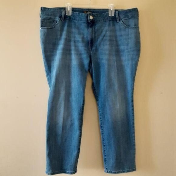 Lee Sz 26 4X Plus Size Relaxed Straight Leg Mid Rise Medium Wash Jeans - Picture 7 of 7